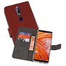 BAOHU Wallet Cases Hoesje Nokia 3.1 Plus Bruin