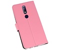 Booktype Telefoonhoesjes - Bookcase Hoesje - Wallet Case -  Geschikt voor Nokia 3.1 Plus - Roze