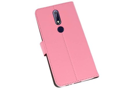 Booktype Telefoonhoesjes - Bookcase Hoesje - Wallet Case -  Geschikt voor Nokia 3.1 Plus - Roze