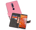 BAOHU Booktype Telefoonhoesjes - Bookcase Hoesje - Wallet Case -  Geschikt voor Nokia 3.1 Plus - Roze