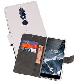 BAOHU Wallet Cases Hoesje Nokia 5.1 Wit