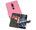 BAOHU Booktype Telefoonhoesjes - Bookcase Hoesje - Wallet Case -  Geschikt voor Nokia 5.1 - Roze