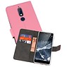 BAOHU Wallet Cases Hoesje Nokia 5.1 Roze