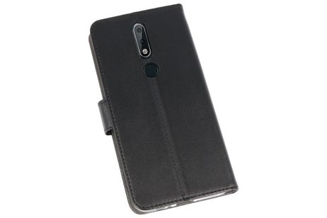 Booktype Telefoonhoesjes - Bookcase Hoesje - Wallet Case -  Geschikt voor Nokia X5 5.1 Plus - Zwart