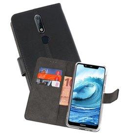 BAOHU Wallet Cases Hoesje Nokia X5 5.1 Plus Zwart