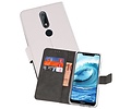 Booktype Telefoonhoesjes - Bookcase Hoesje - Wallet Case -  Geschikt voor Nokia X5 5.1 Plus - Wit