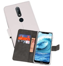 BAOHU Wallet Cases Hoesje Nokia X5 5.1 Plus Wit