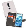 BAOHU Wallet Cases Hoesje Nokia X5 5.1 Plus Wit