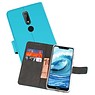 BAOHU Wallet Cases Hoesje Nokia X5 5.1 Plus Blauw