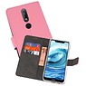 BAOHU Wallet Cases Hoesje Nokia X5 5.1 Plus Roze