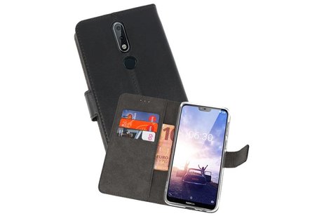 BAOHU Booktype Telefoonhoesjes - Bookcase Hoesje - Wallet Case -  Geschikt voor Nokia X6 6.1 Plus - Zwart
