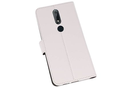 Booktype Telefoonhoesjes - Bookcase Hoesje - Wallet Case -  Geschikt voor Nokia X6 6.1 Plus - Wit