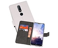 BAOHU Booktype Telefoonhoesjes - Bookcase Hoesje - Wallet Case -  Geschikt voor Nokia X6 6.1 Plus - Wit