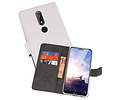 Booktype Telefoonhoesjes - Bookcase Hoesje - Wallet Case -  Geschikt voor Nokia X6 6.1 Plus - Wit