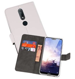 BAOHU Wallet Cases Hoesje Nokia X6 6.1 Plus Wit