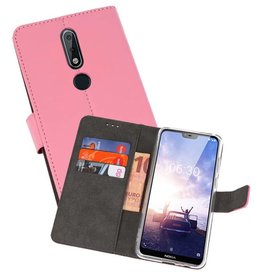 BAOHU Wallet Cases Hoesje Nokia X6 6.1 Plus Roze