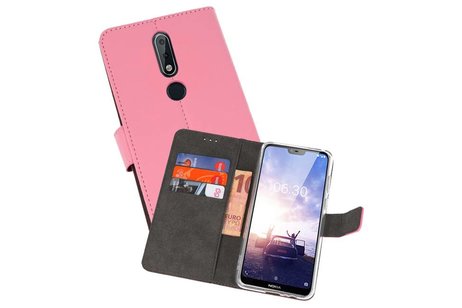BAOHU Booktype Telefoonhoesjes - Bookcase Hoesje - Wallet Case -  Geschikt voor Nokia X6 6.1 Plus - Roze