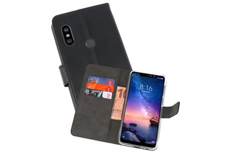 Booktype Telefoonhoesjes - Bookcase Hoesje - Wallet Case -  Geschikt voor XiaoMi Redmi Note 6 Pro - Zwart