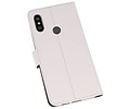 Booktype Telefoonhoesjes - Bookcase Hoesje - Wallet Case -  Geschikt voor XiaoMi Redmi Note 6 Pro - Wit