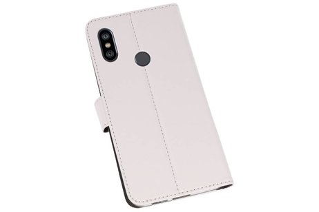 Booktype Telefoonhoesjes - Bookcase Hoesje - Wallet Case -  Geschikt voor XiaoMi Redmi Note 6 Pro - Wit