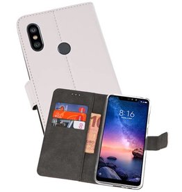 Wallet Cases Hoesje XiaoMi Redmi Note 6 Pro Wit