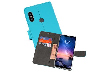 Booktype Telefoonhoesjes - Bookcase Hoesje - Wallet Case -  Geschikt voor XiaoMi Redmi Note 6 Pro - Blauw