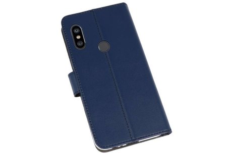BAOHU Booktype Telefoonhoesjes - Bookcase Hoesje - Wallet Case -  Geschikt voor XiaoMi Redmi Note 6 Pro - Navy