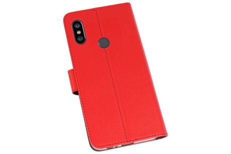 Booktype Telefoonhoesjes - Bookcase Hoesje - Wallet Case -  Geschikt voor XiaoMi Redmi Note 6 Pro - Rood