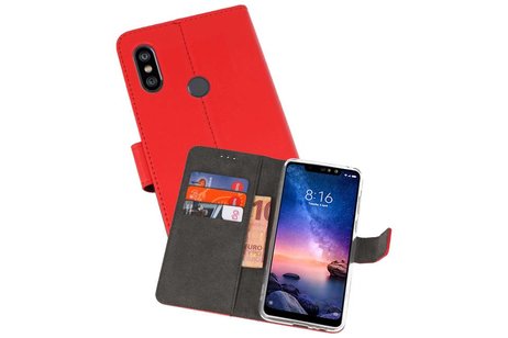 Booktype Telefoonhoesjes - Bookcase Hoesje - Wallet Case -  Geschikt voor XiaoMi Redmi Note 6 Pro - Rood