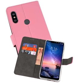 BAOHU Wallet Cases Hoesje XiaoMi Redmi Note 6 Pro Roze