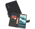 BAOHU Booktype Telefoonhoesjes - Bookcase Hoesje - Wallet Case -  Geschikt voor Moto One - Zwart