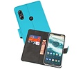 BAOHU Booktype Telefoonhoesjes - Bookcase Hoesje - Wallet Case -  Geschikt voor Moto One - Blauw