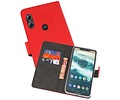 Booktype Telefoonhoesjes - Bookcase Hoesje - Wallet Case -  Geschikt voor Moto One - Rood