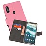 BAOHU Wallet Cases Hoesje Moto One Roze