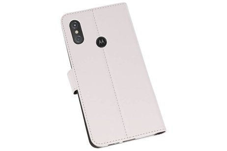 BAOHU Booktype Telefoonhoesjes - Bookcase Hoesje - Wallet Case -  Geschikt voor Moto One Power - Wit