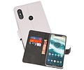 Booktype Telefoonhoesjes - Bookcase Hoesje - Wallet Case -  Geschikt voor Moto One Power - Wit