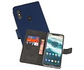 Booktype Telefoonhoesjes - Bookcase Hoesje - Wallet Case -  Geschikt voor Moto One Power - Navy