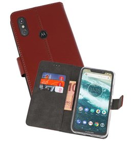BAOHU Wallet Cases Hoesje Moto One Power Bruin