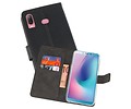 Booktype Telefoonhoesjes - Bookcase Hoesje - Wallet Case -  Geschikt voor Samsung Galaxy A6s - Zwart