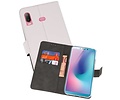 Booktype Telefoonhoesjes - Bookcase Hoesje - Wallet Case -  Geschikt voor Samsung Galaxy A6s - Wit