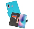 BAOHU Booktype Telefoonhoesjes - Bookcase Hoesje - Wallet Case -  Geschikt voor Samsung Galaxy A6s - Blauw