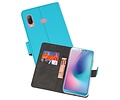 Booktype Telefoonhoesjes - Bookcase Hoesje - Wallet Case -  Geschikt voor Samsung Galaxy A6s - Blauw