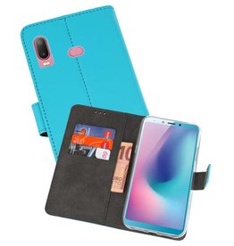 BAOHU Wallet Cases Hoesje Samsung Galaxy A6s Blauw