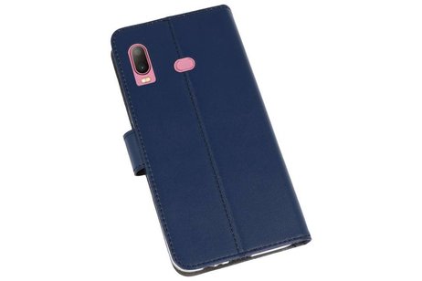 BAOHU Booktype Telefoonhoesjes - Bookcase Hoesje - Wallet Case -  Geschikt voor Samsung Galaxy A6s - Navy