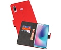 Booktype Telefoonhoesjes - Bookcase Hoesje - Wallet Case -  Geschikt voor Samsung Galaxy A6s - Rood