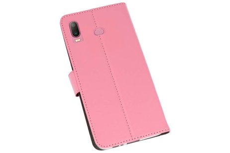 Booktype Telefoonhoesjes - Bookcase Hoesje - Wallet Case -  Geschikt voor Samsung Galaxy A6s - Roze