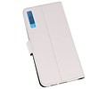 Booktype Telefoonhoesjes - Bookcase Hoesje - Wallet Case -  Geschikt voor Galaxy A7 (2018) - Wit