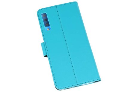 Booktype Telefoonhoesjes - Bookcase Hoesje - Wallet Case -  Geschikt voor Galaxy A7 (2018) - Blauw