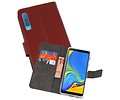 Booktype Telefoonhoesjes - Bookcase Hoesje - Wallet Case -  Geschikt voor Galaxy A7 (2018) - Bruin