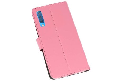 Booktype Telefoonhoesjes - Bookcase Hoesje - Wallet Case -  Geschikt voor Galaxy A7 (2018) - Roze